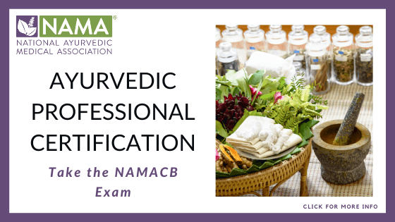best ayurvedic nutrition certifications online - National Ayurvedic Medical Association(NAMA)- Ayurvedic Professional Certification